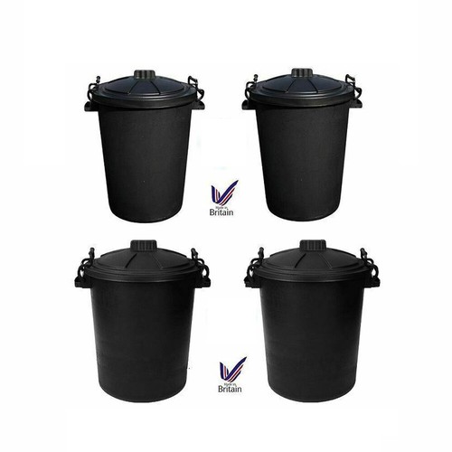 80l black bin - black,