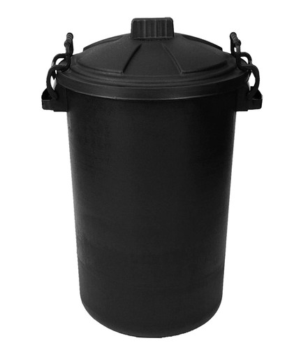 80l black dustbin clip - black,
