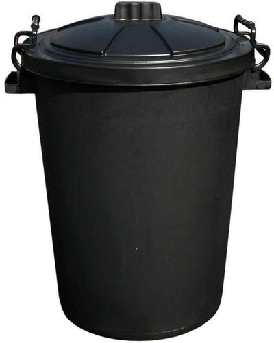 50l black dustbin heavy duty - black,