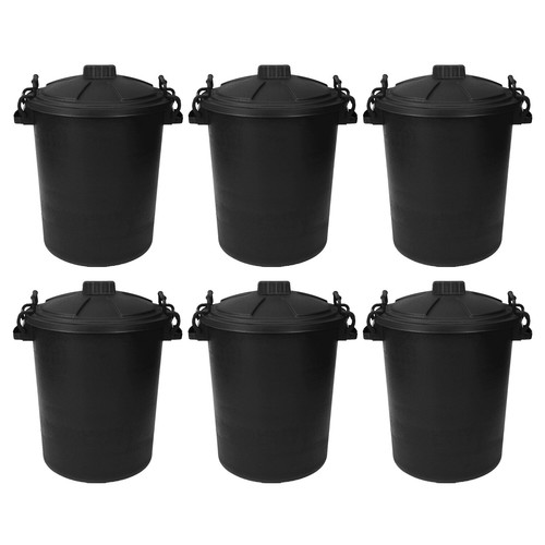 Plastic large 80l dustbin - 6, x