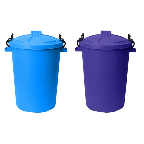 50l dustbin with clip lock - lock, lid